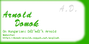 arnold domok business card