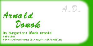 arnold domok business card